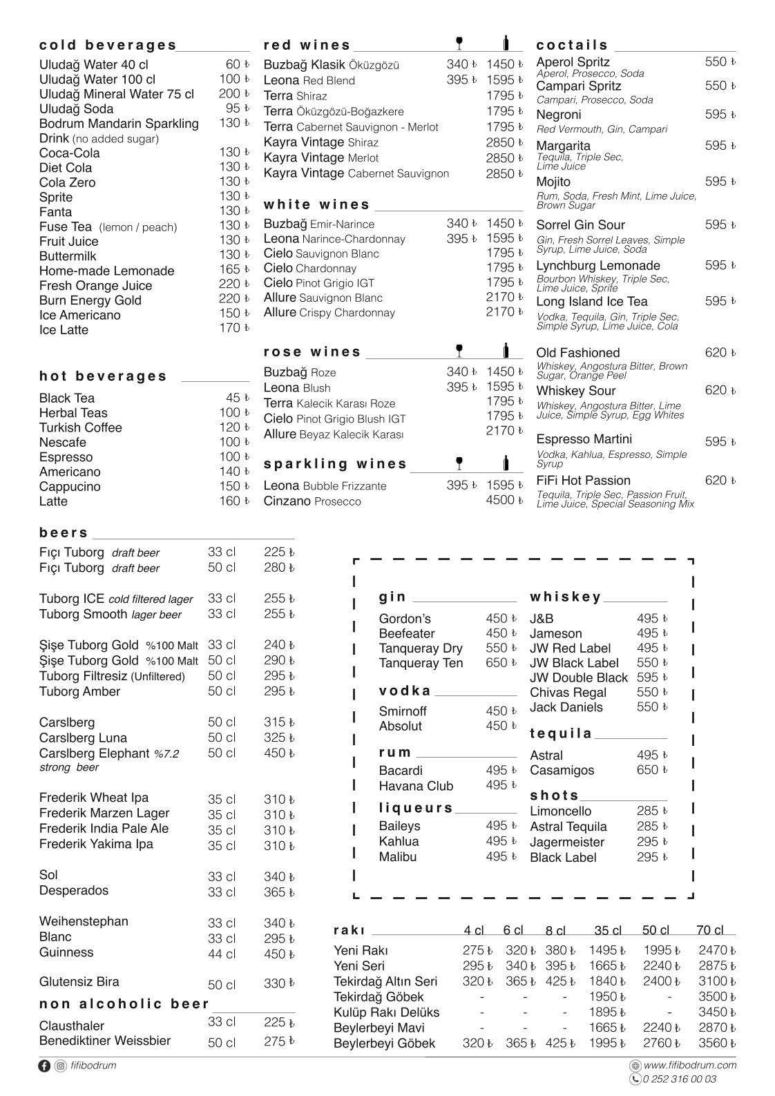 FiFi Bistro меню