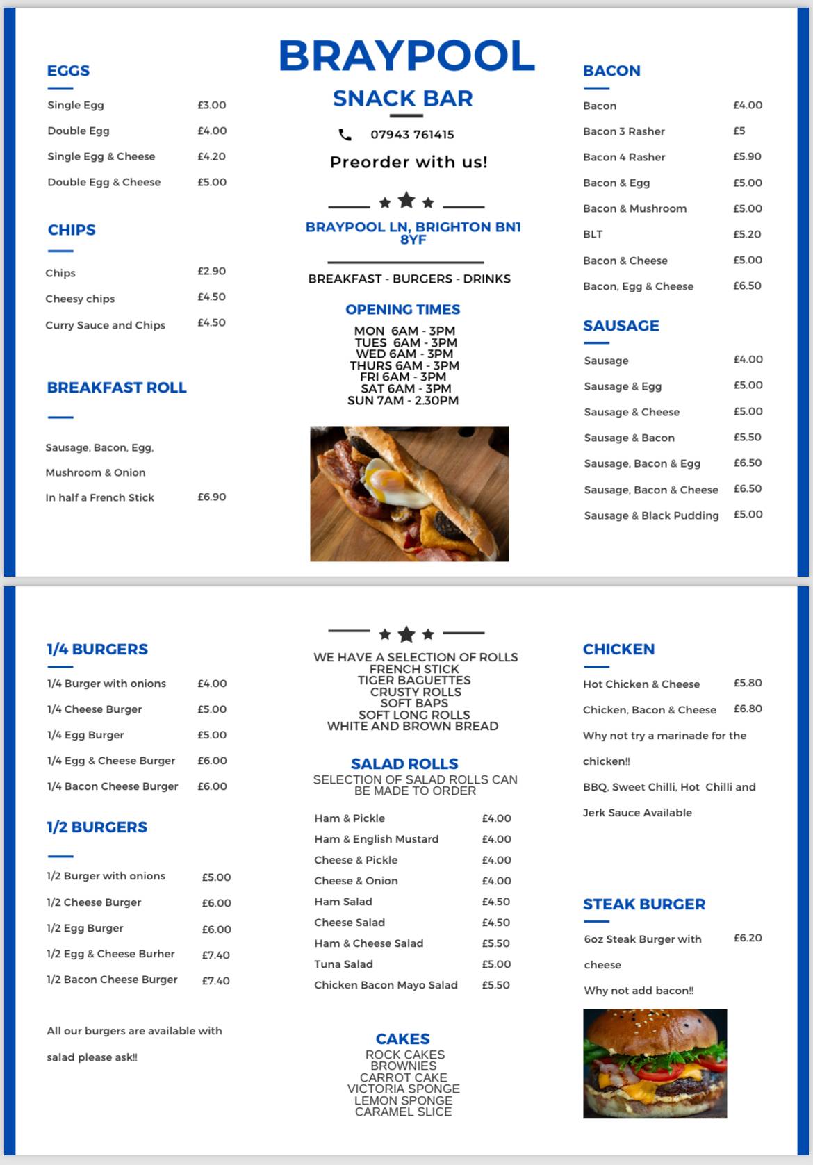 Braypool Snack Van/Hot Stuff меню