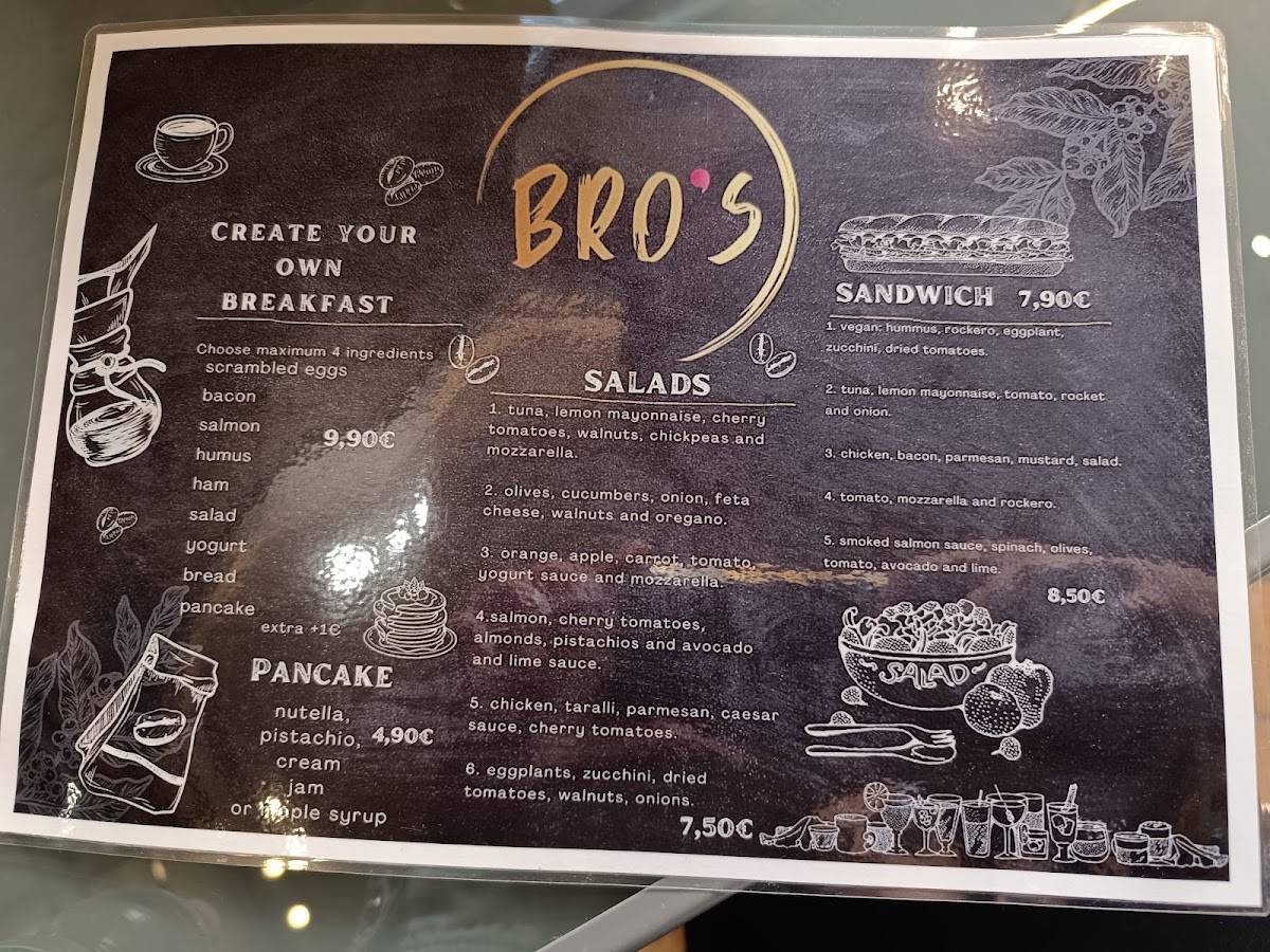 Bros Bar меню