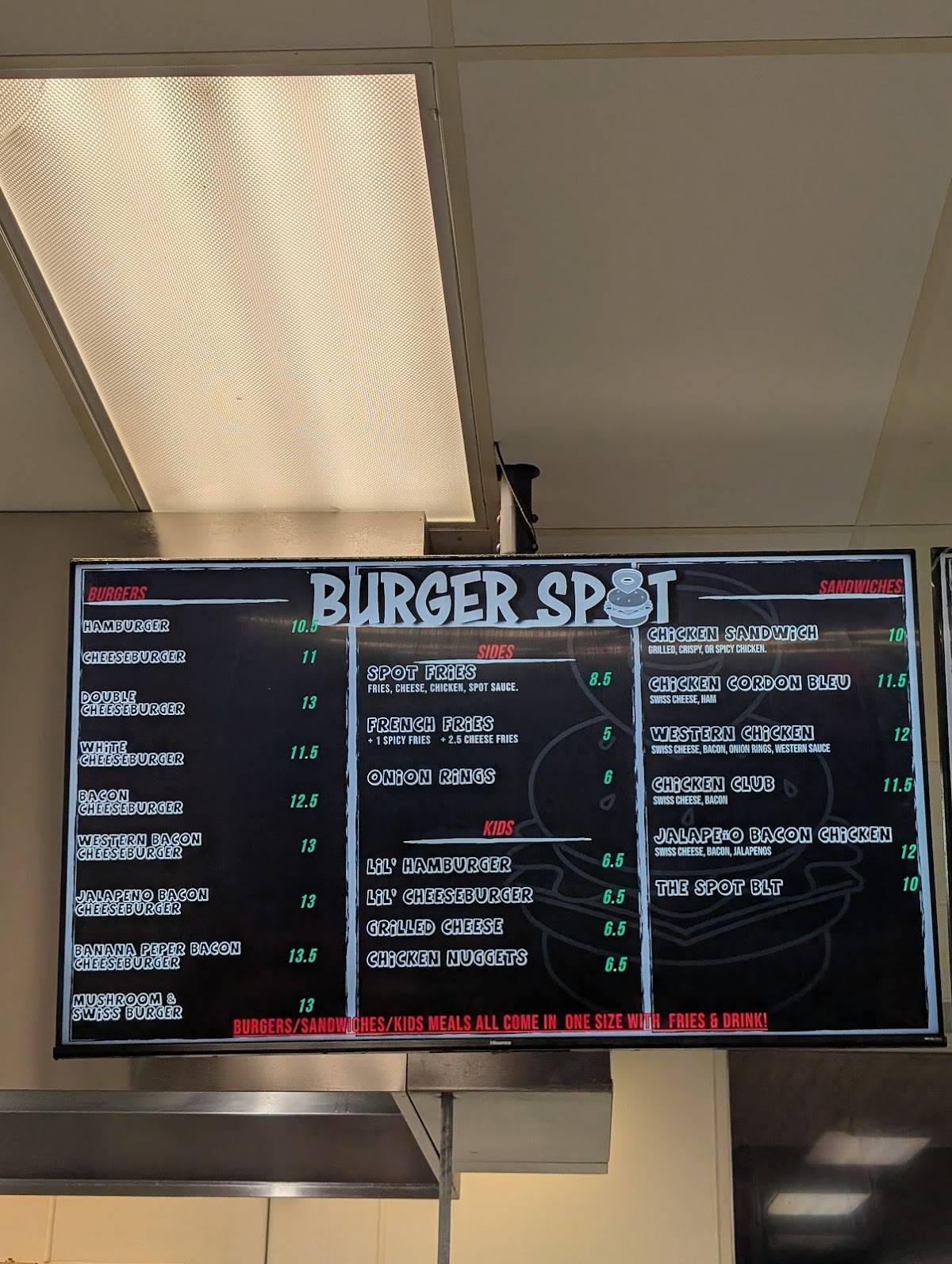 Burger Spot меню