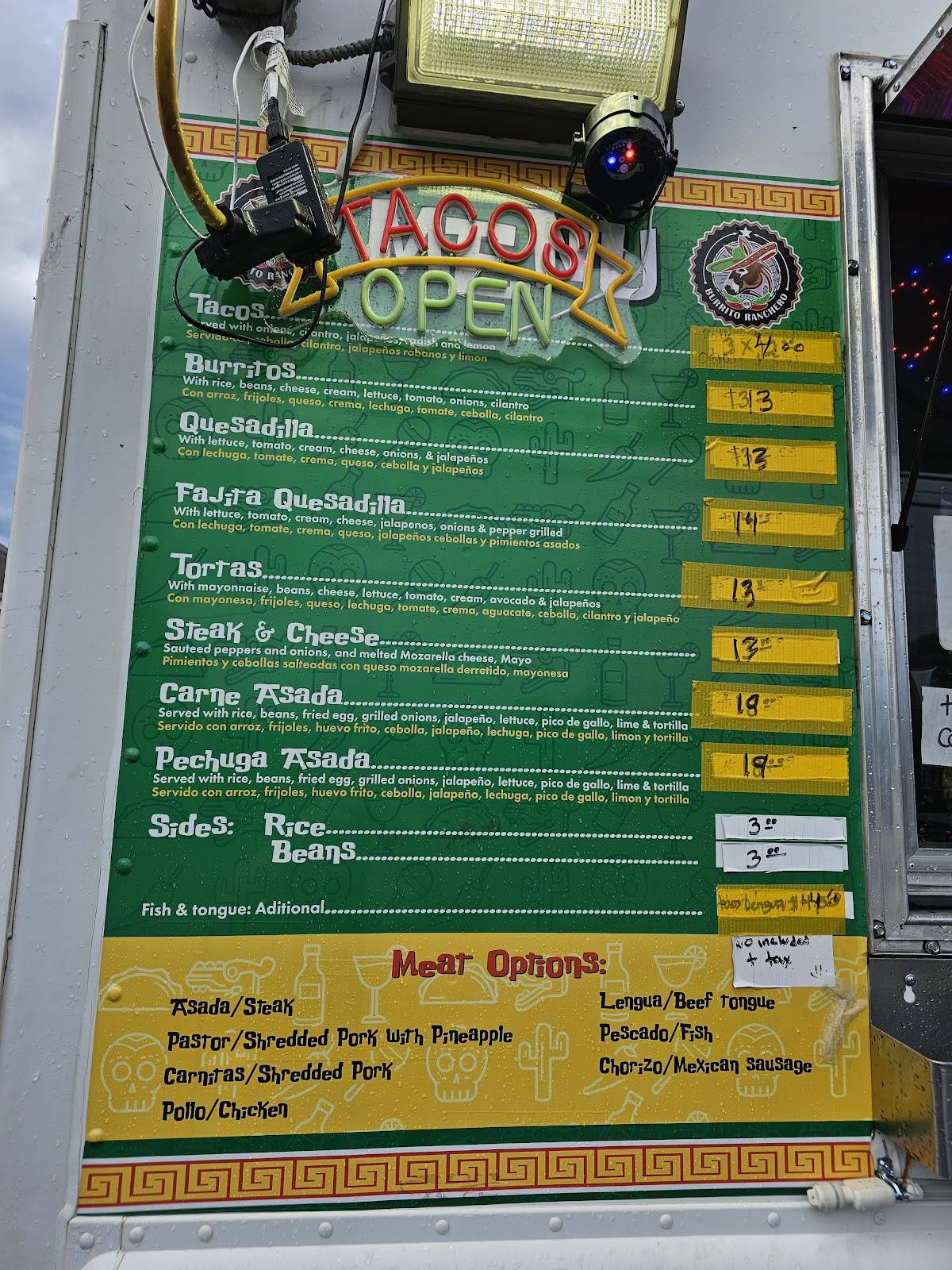 burritorancheroDMV меню