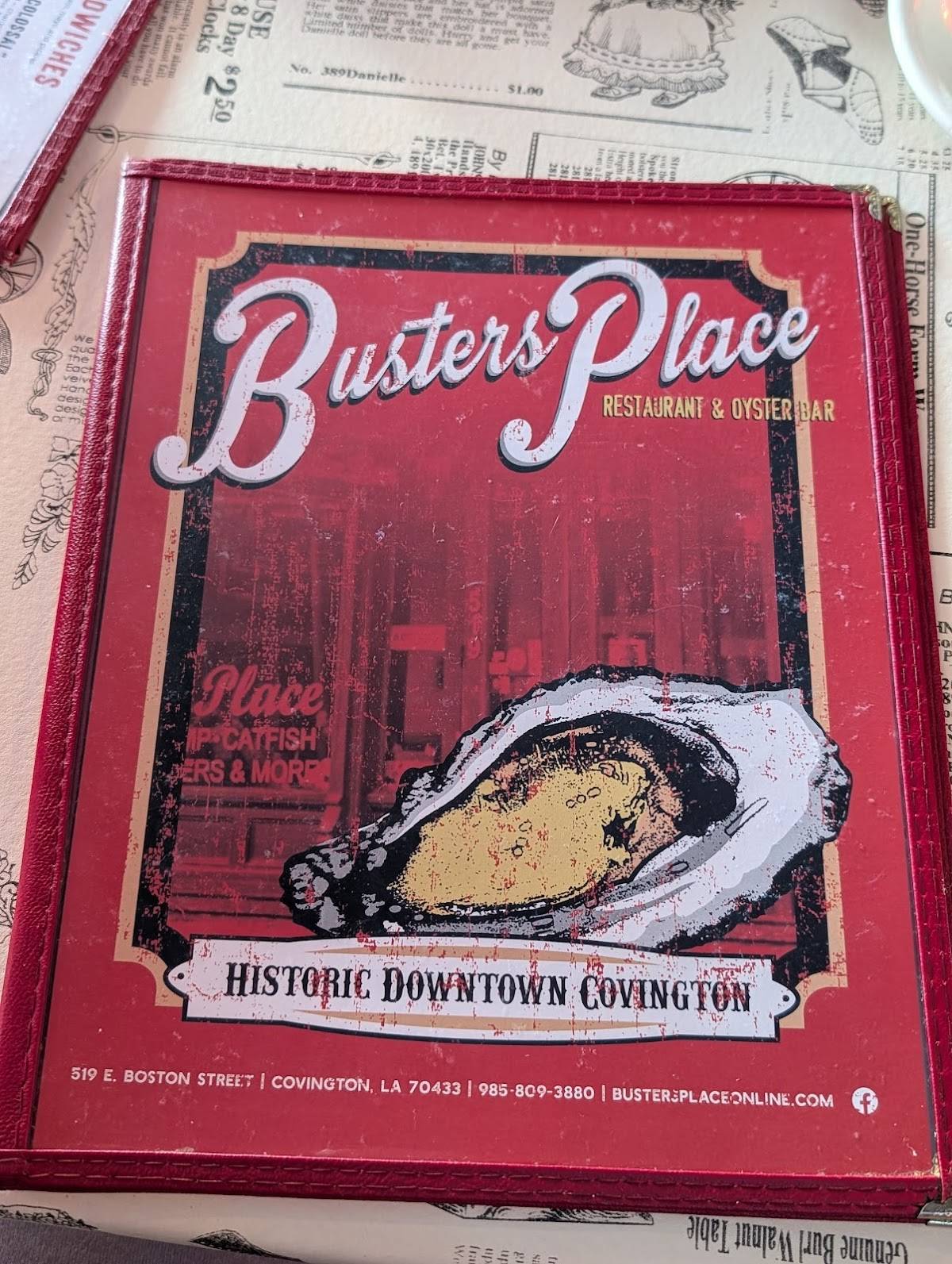 Buster's Place Restaurant & Oyster Bar меню