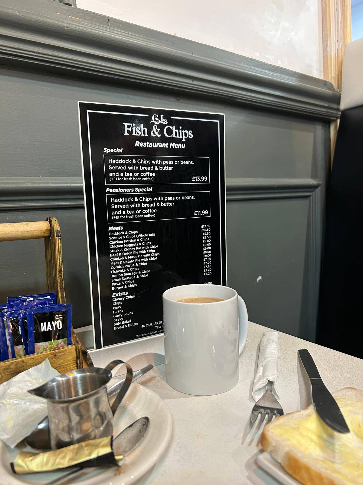 C J's Fish & Chips меню