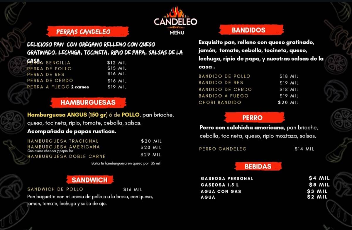 CANDELEO меню