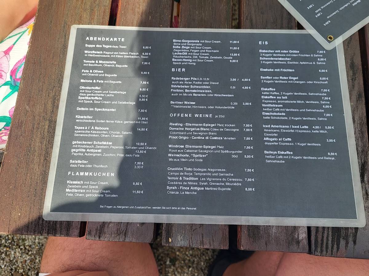 Café A Rebours меню