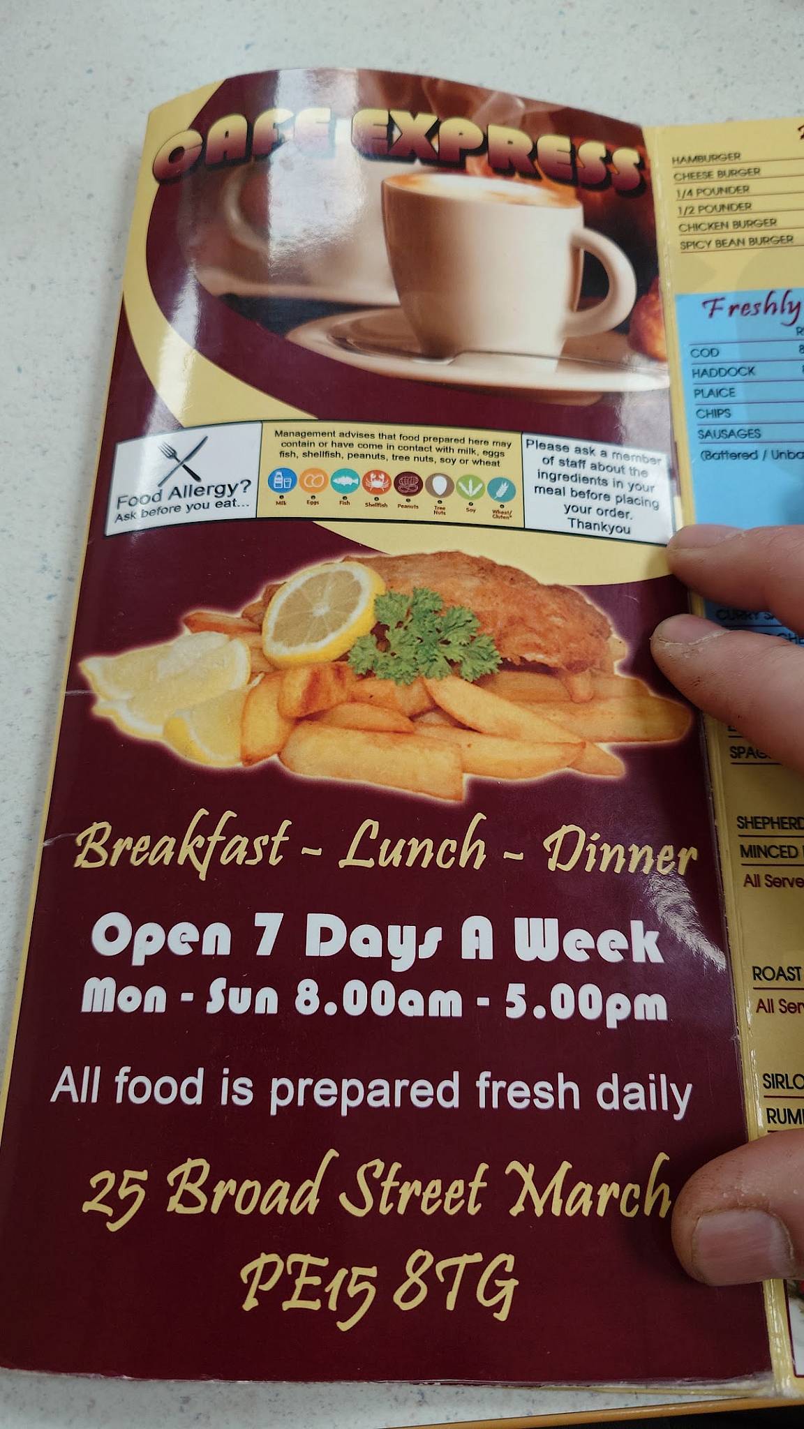 Café Express меню