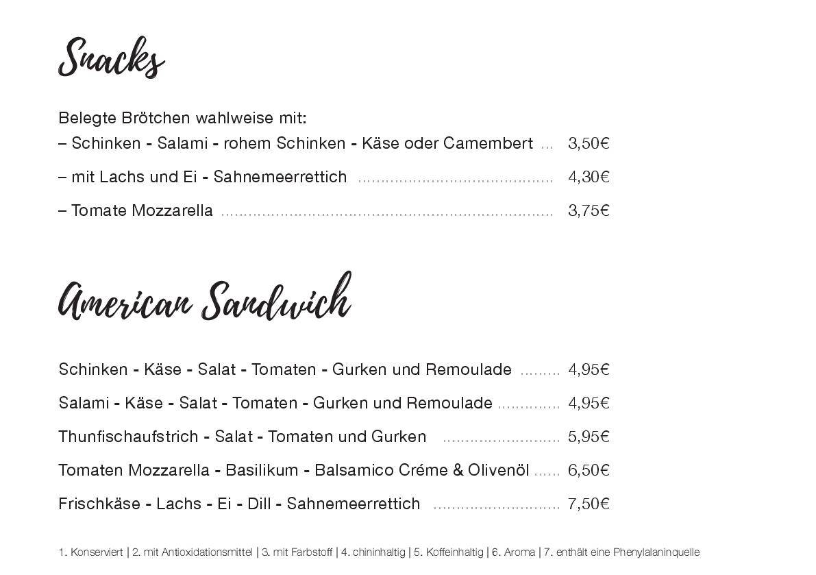 Cafe Schliessmann меню