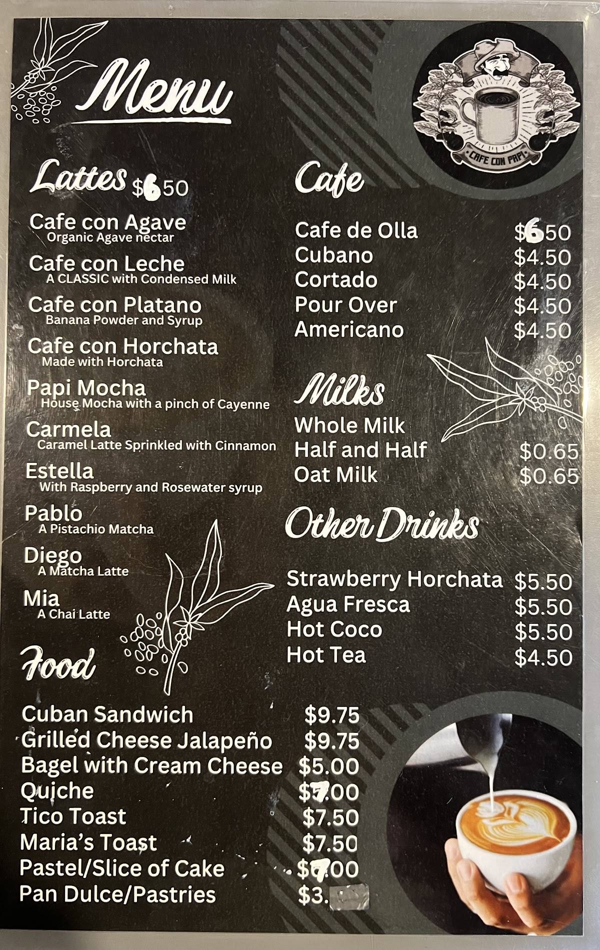 Cafe Con Papi меню