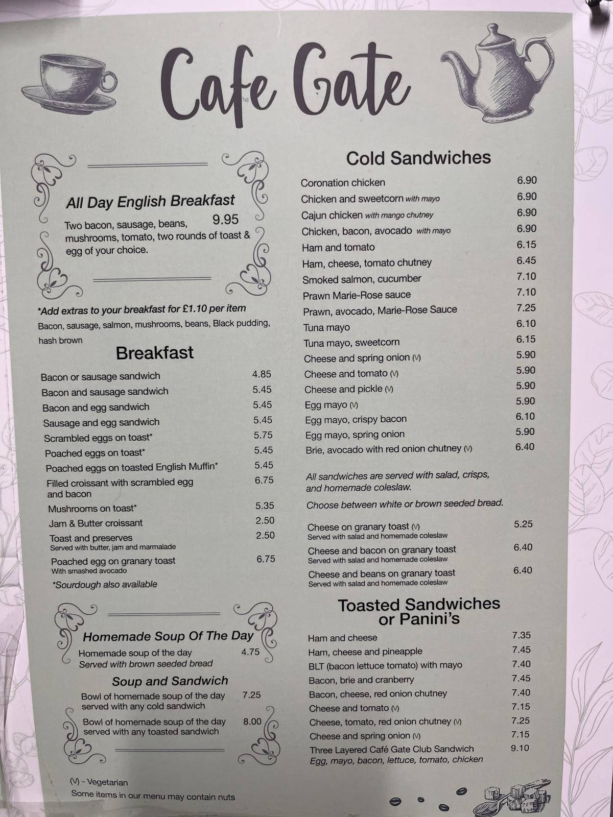 Cafe Gate меню