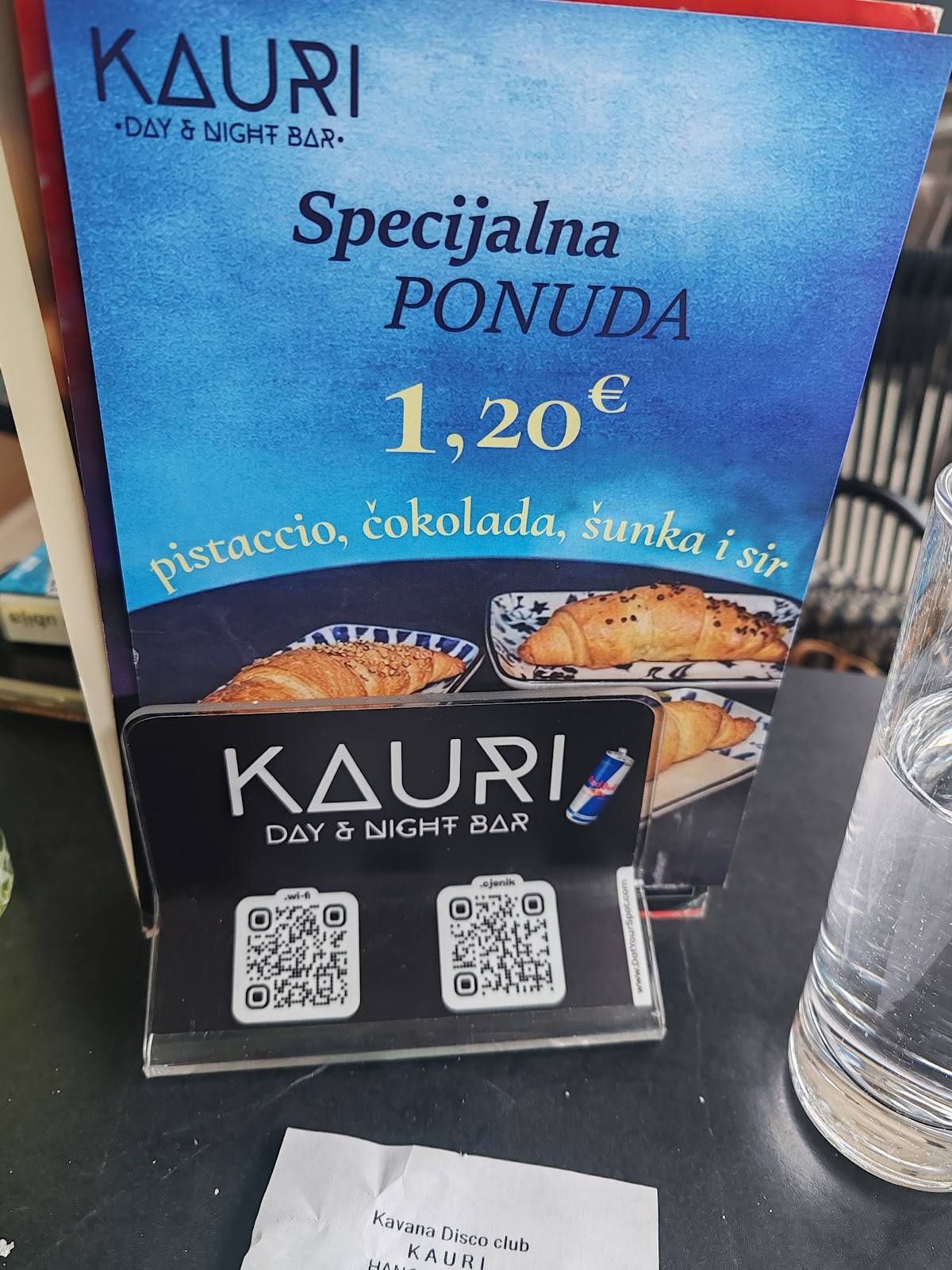 KAURI меню
