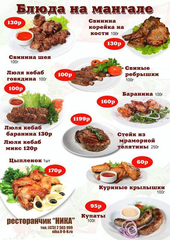 Ника меню