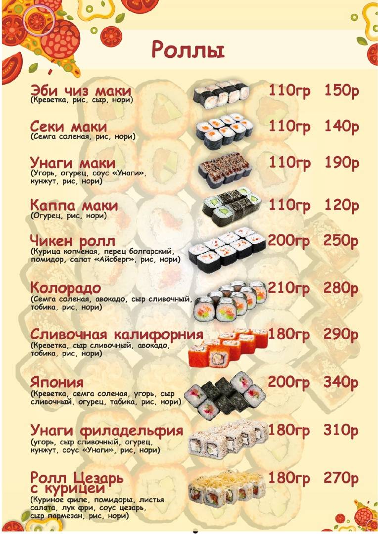 ПиццеМания меню