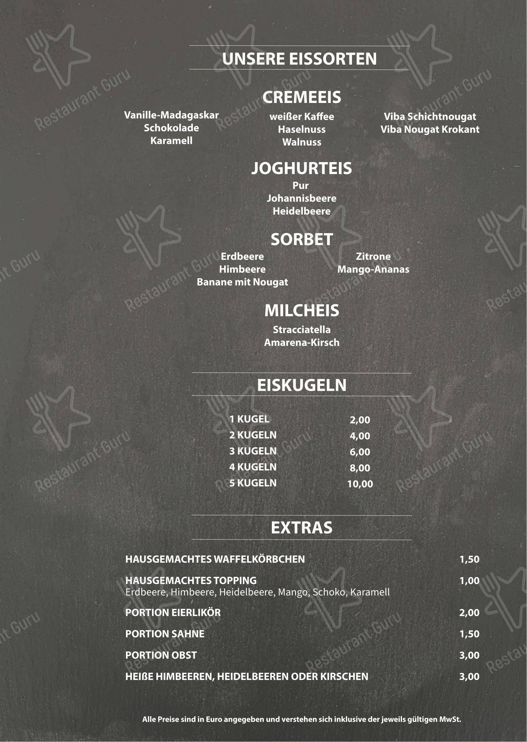 Меню паба и бара Cafe RHEM