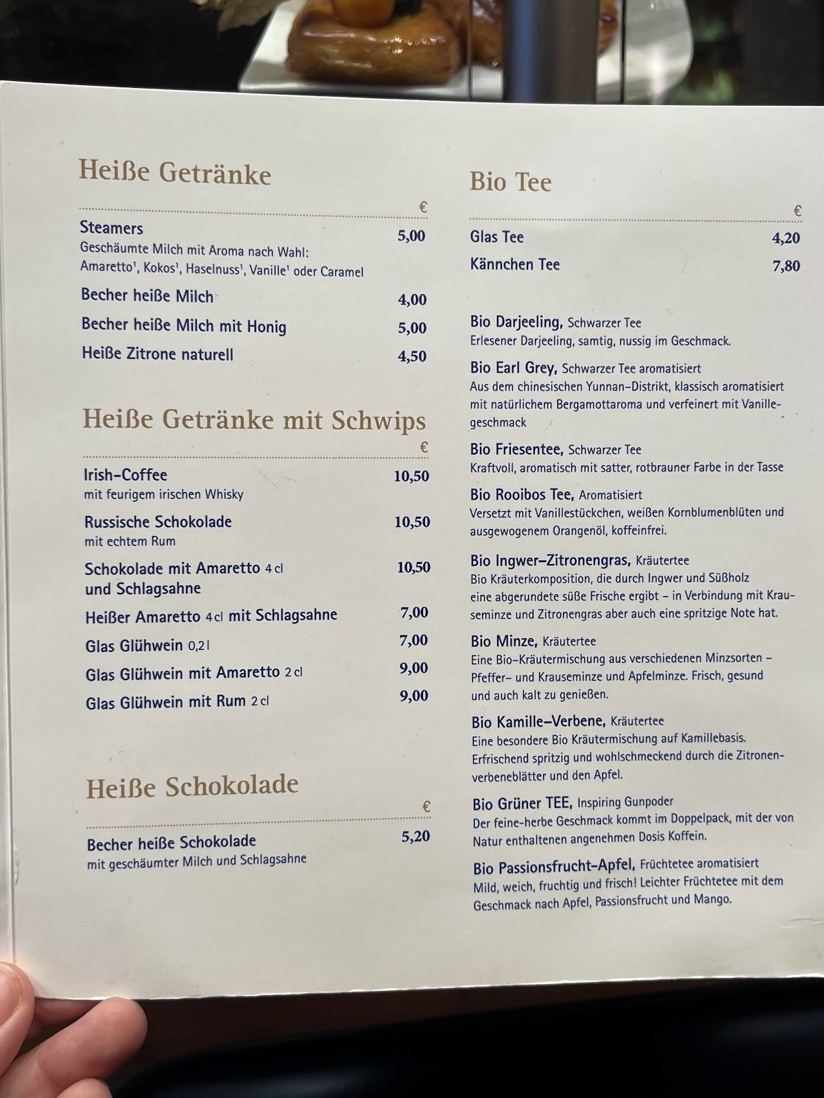 Cafe Riese Köln меню