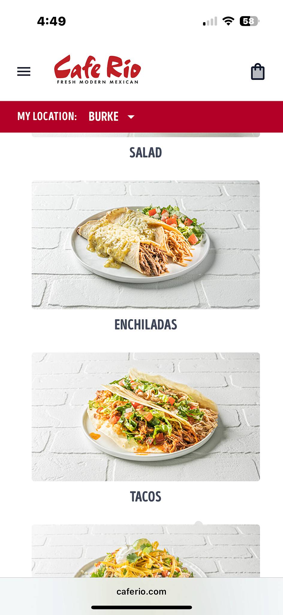 Cafe Rio Fresh Modern Mexican меню
