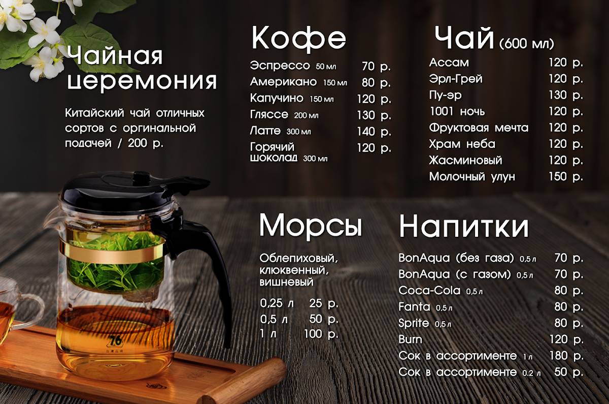 Токио меню
