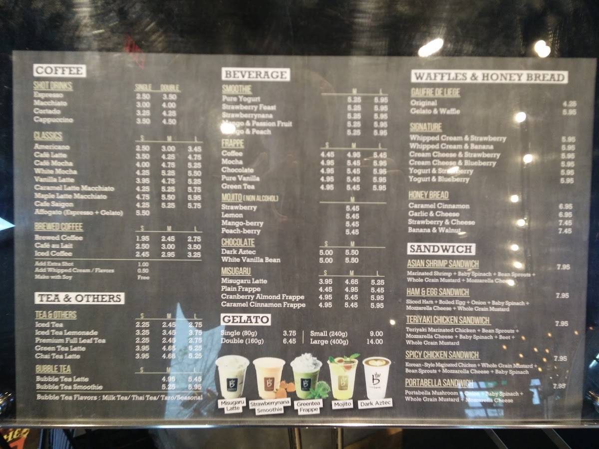 Caffe Bene меню
