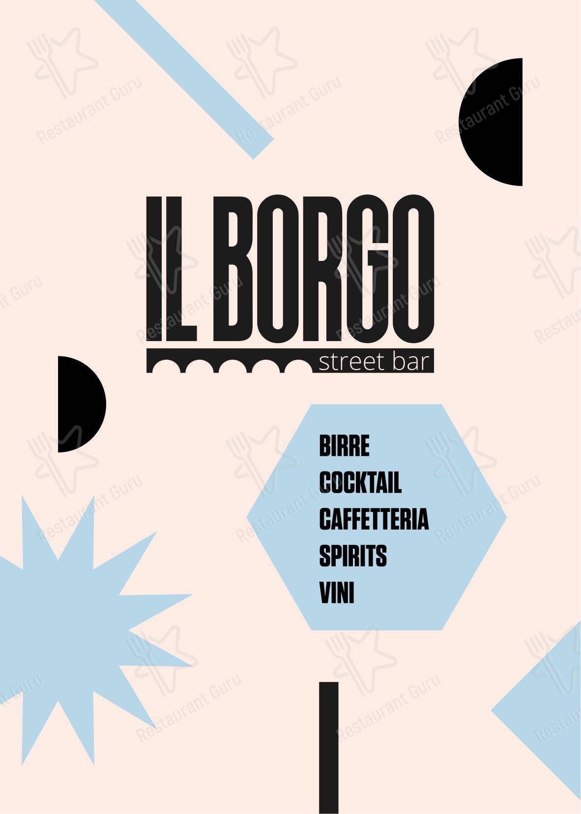 Меню паба и бара Caffè Il Borgo