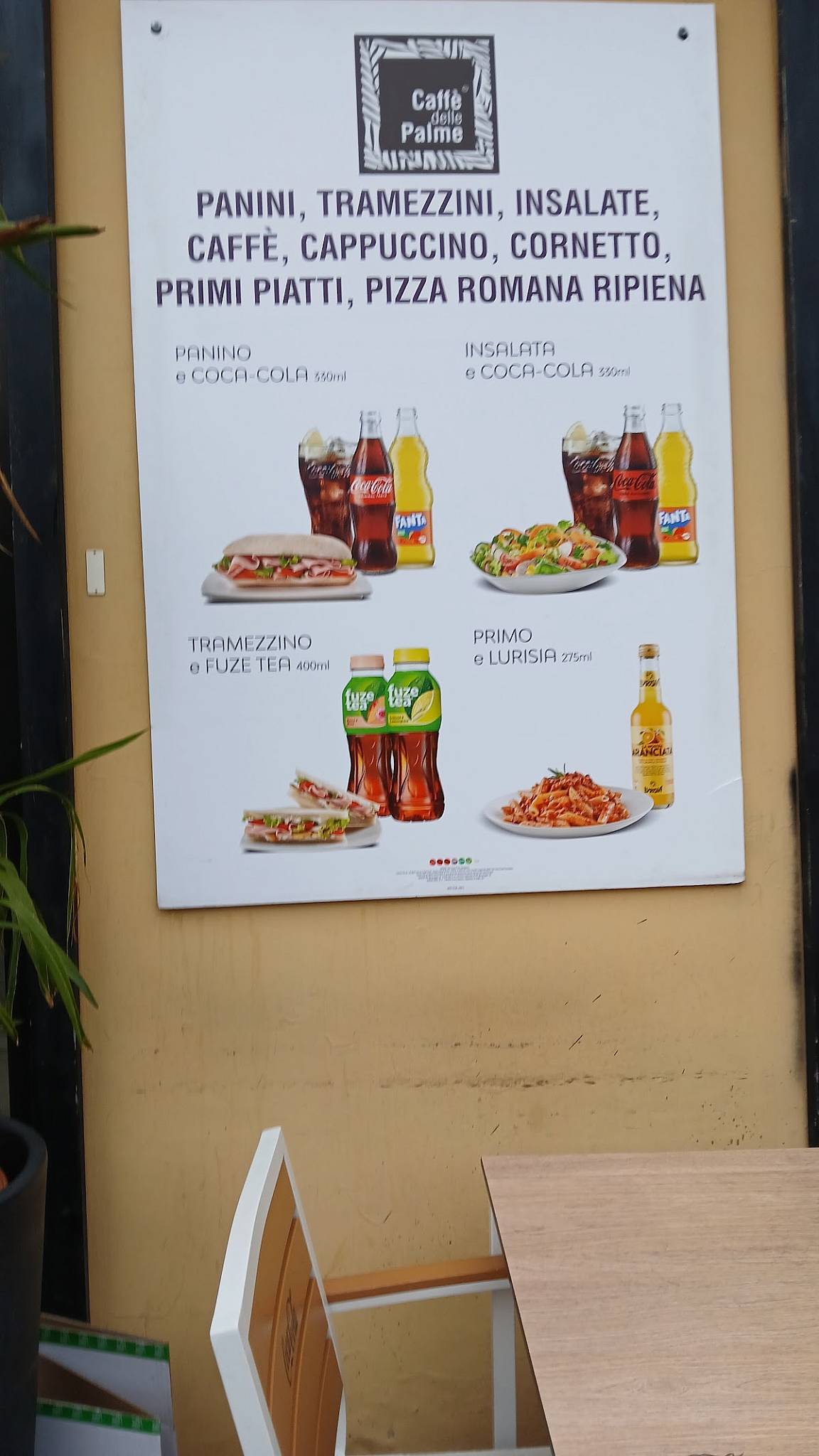 Caffè delle Palme меню