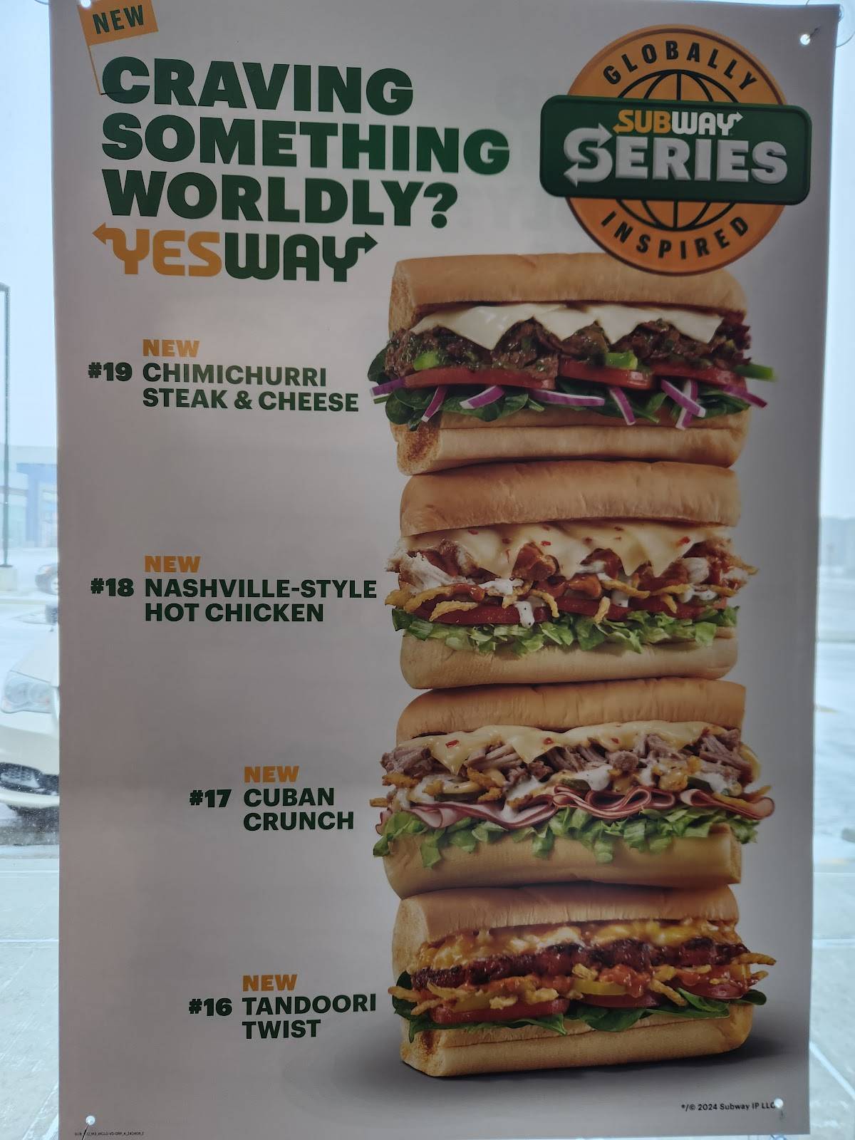 Subway меню