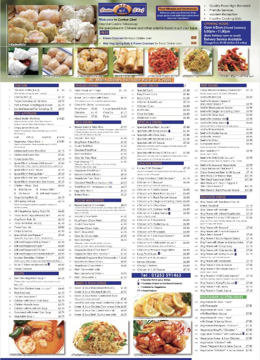 Canton Chef Takeaway меню