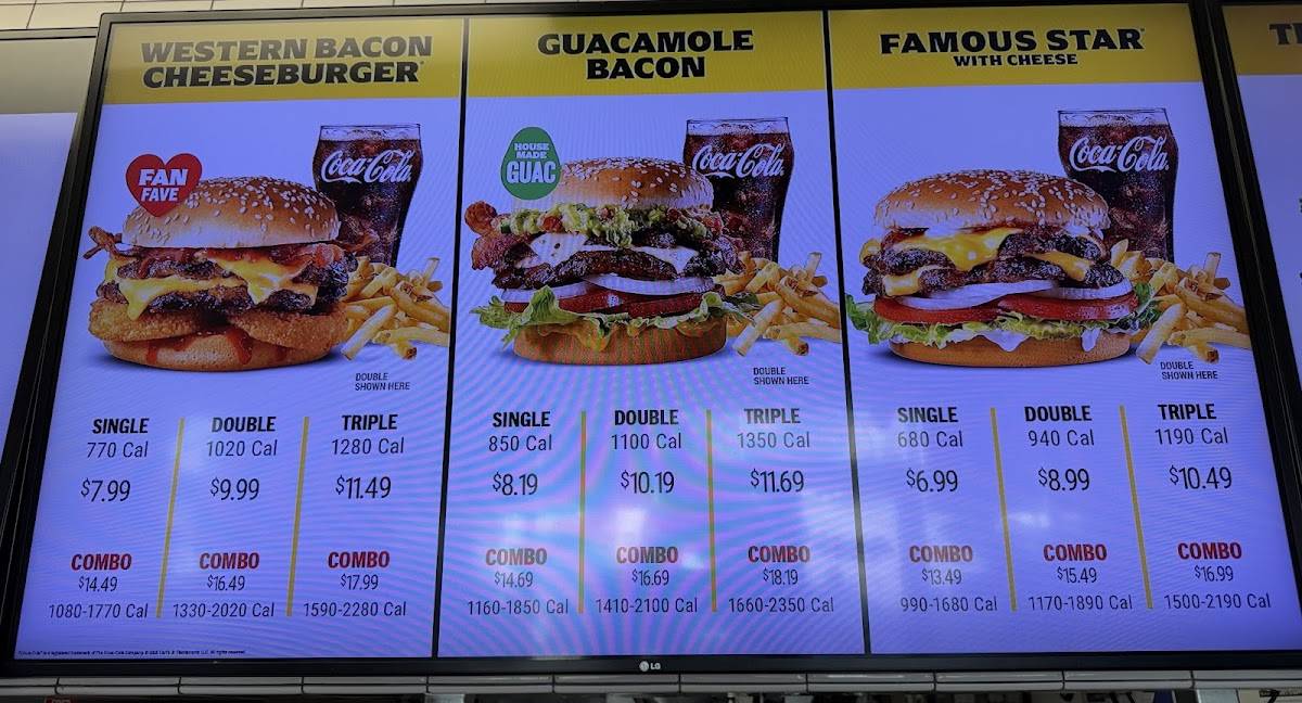 Carl's Jr. меню