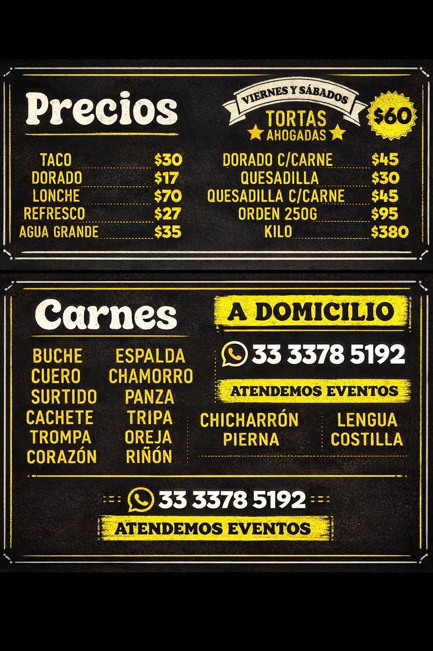 Carnitas Rios меню