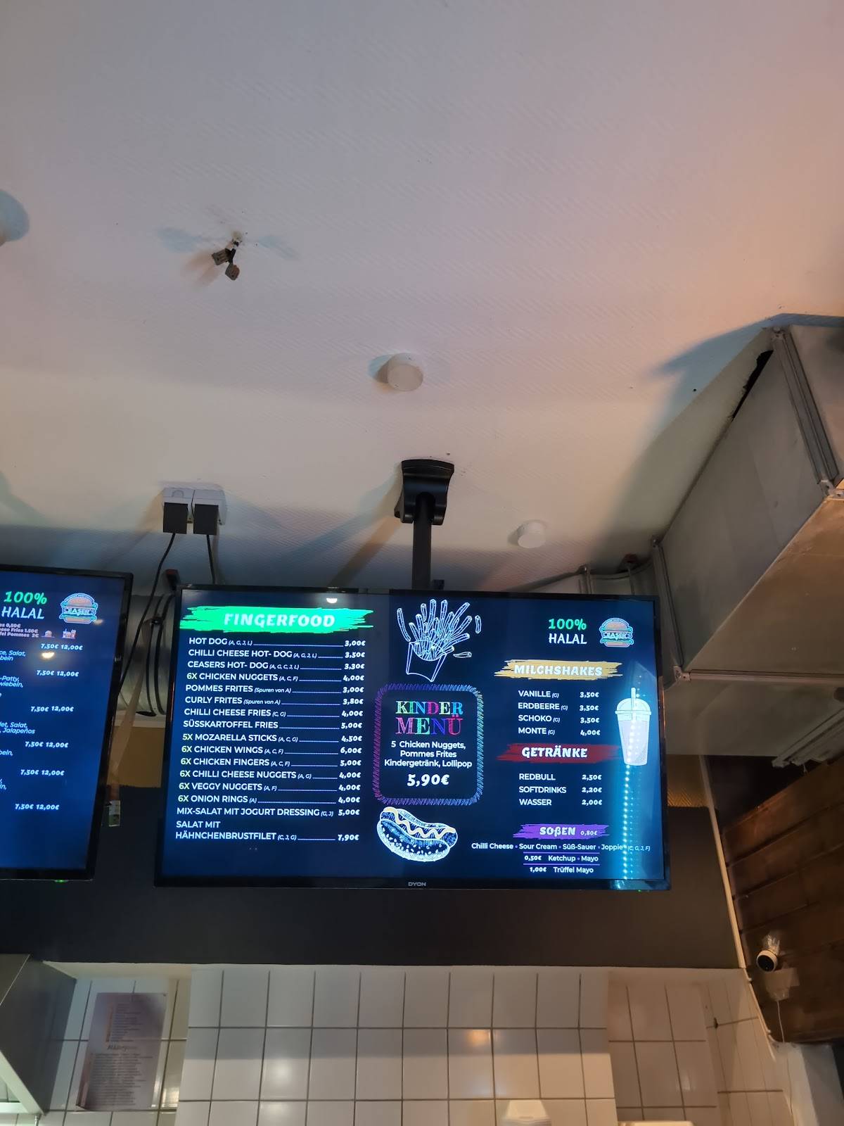 Ceaser‘s Burger меню