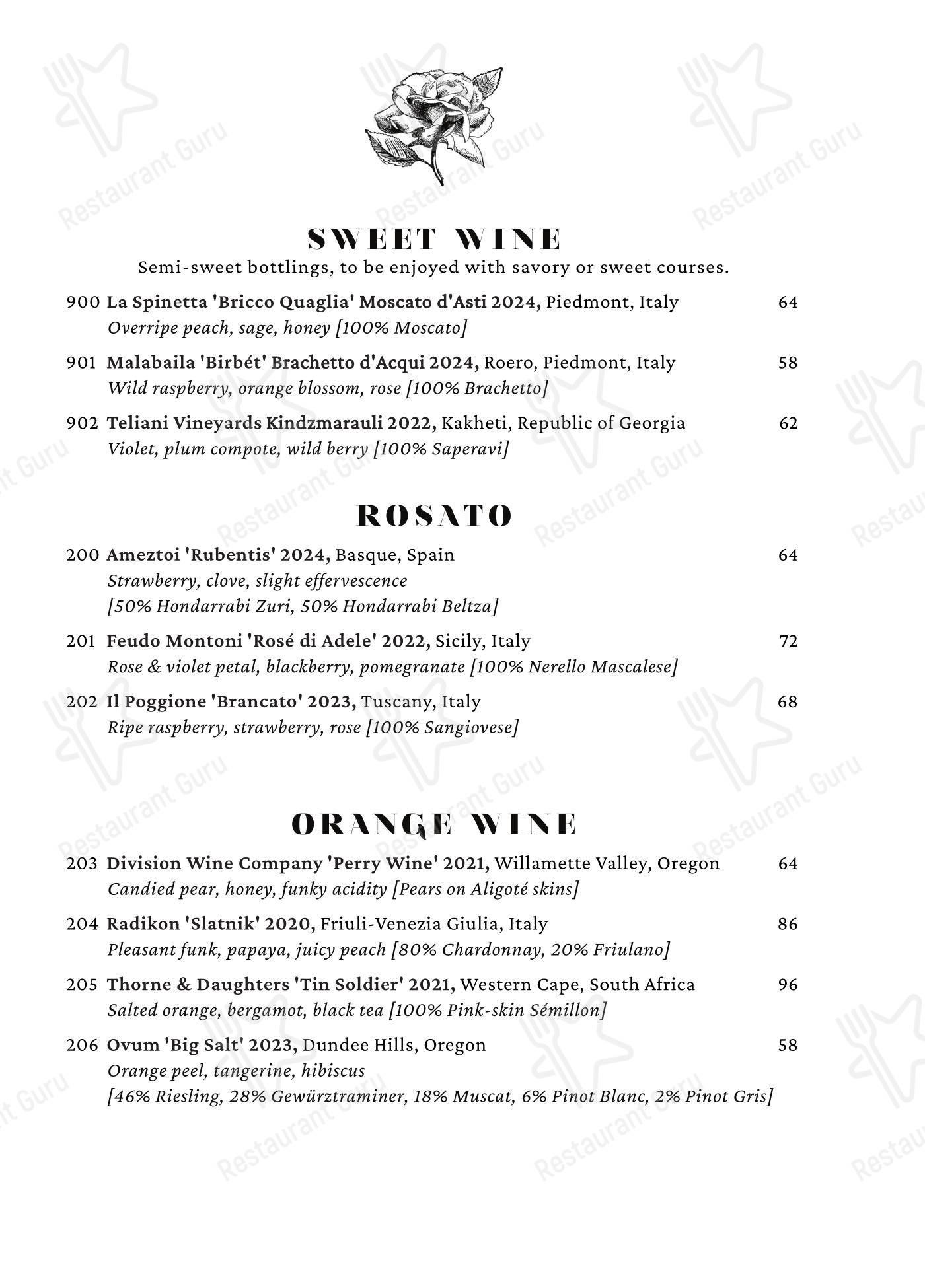 Takeaway Menu ресторана Cento в Мадисне