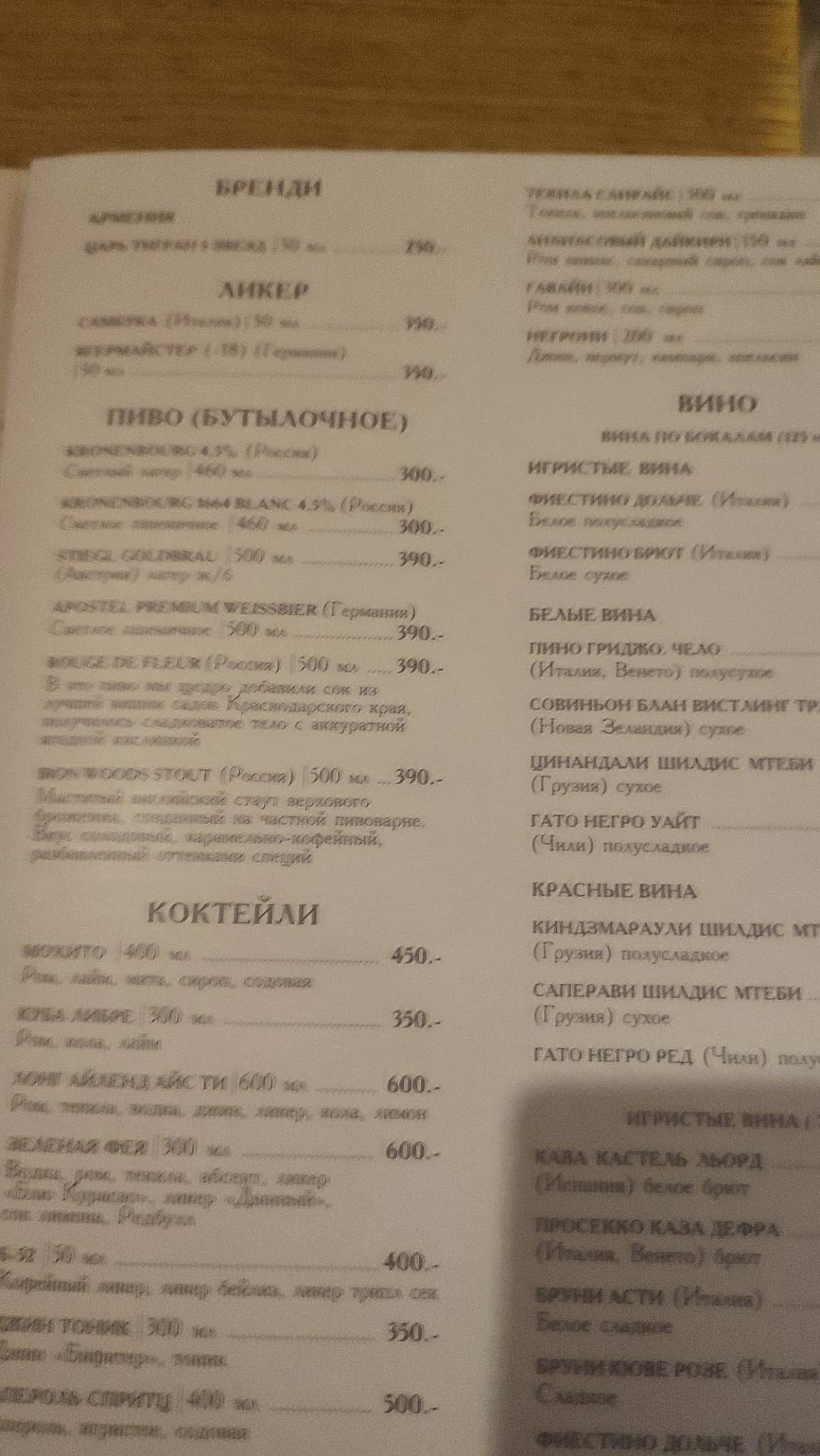 Чайхана меню