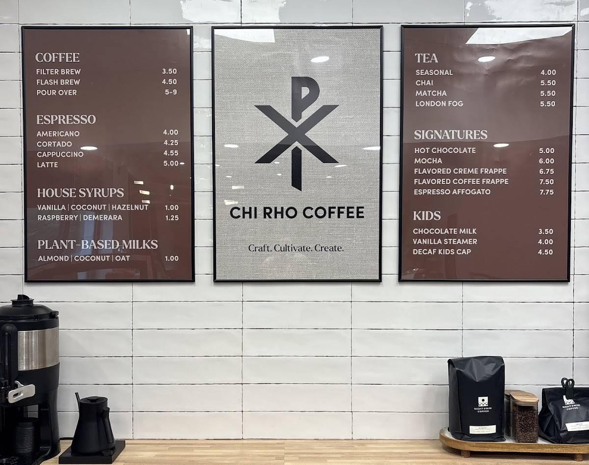 Chi Rho Coffee меню