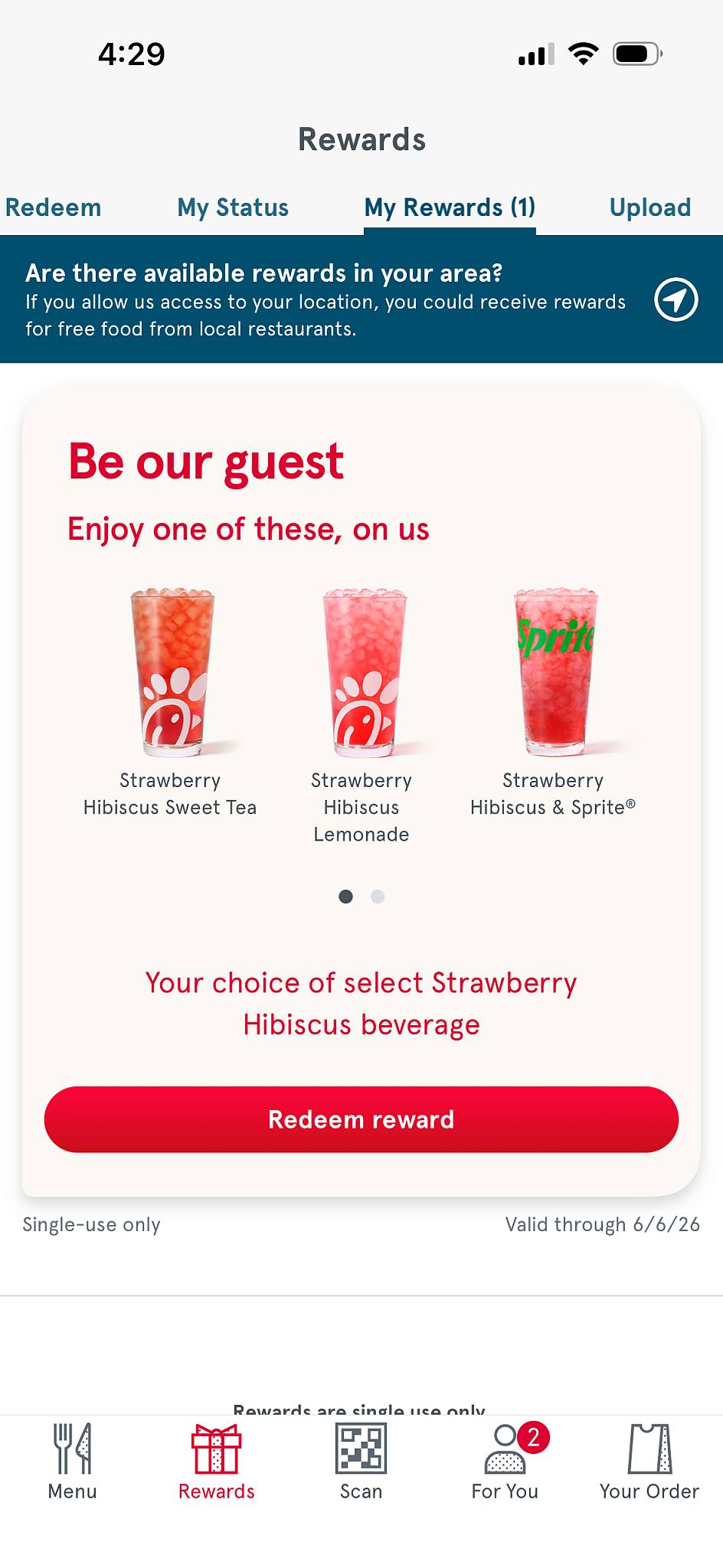 Chick-fil-A меню