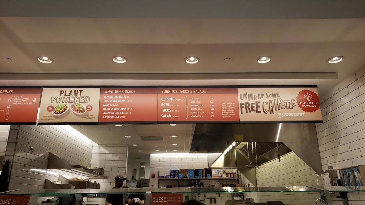 Chipotle Mexican Grill меню