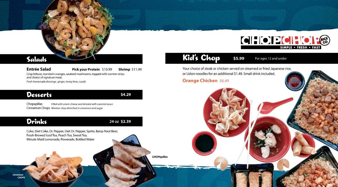 Chop Chop Rice Co. меню