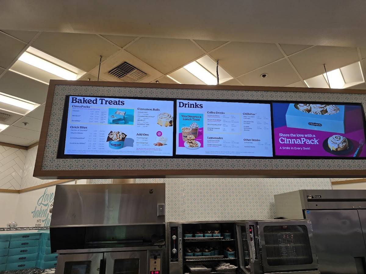 Cinnabon меню