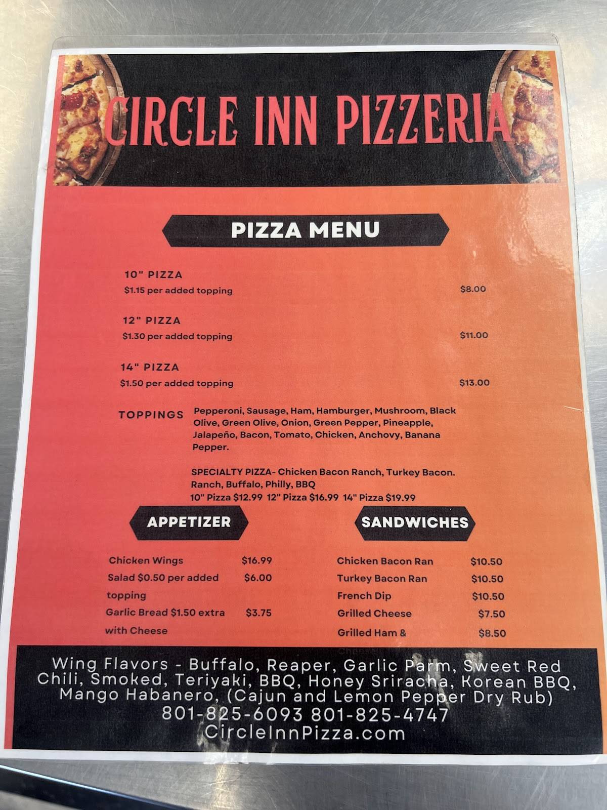 Circle Inn Pizzeria меню