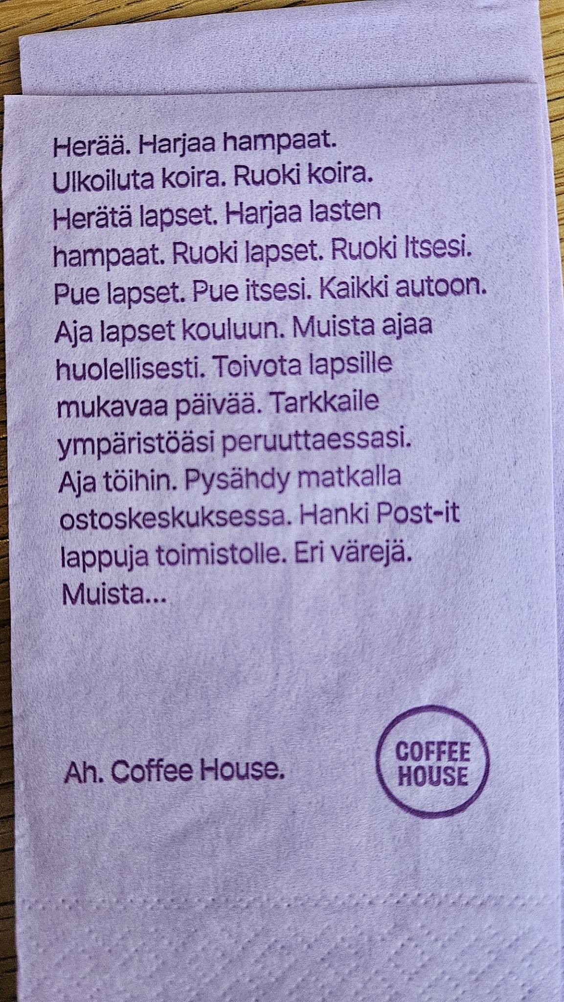 Coffee House Rovaniemi меню