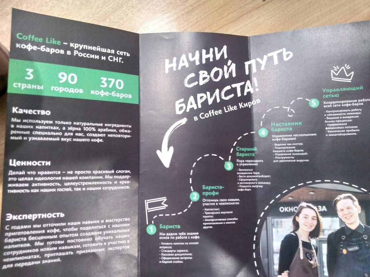Coffee Like меню