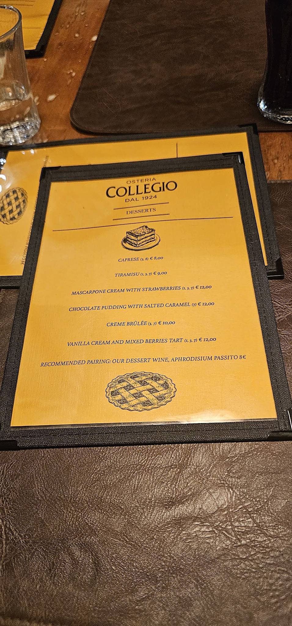 Collegio Roma меню