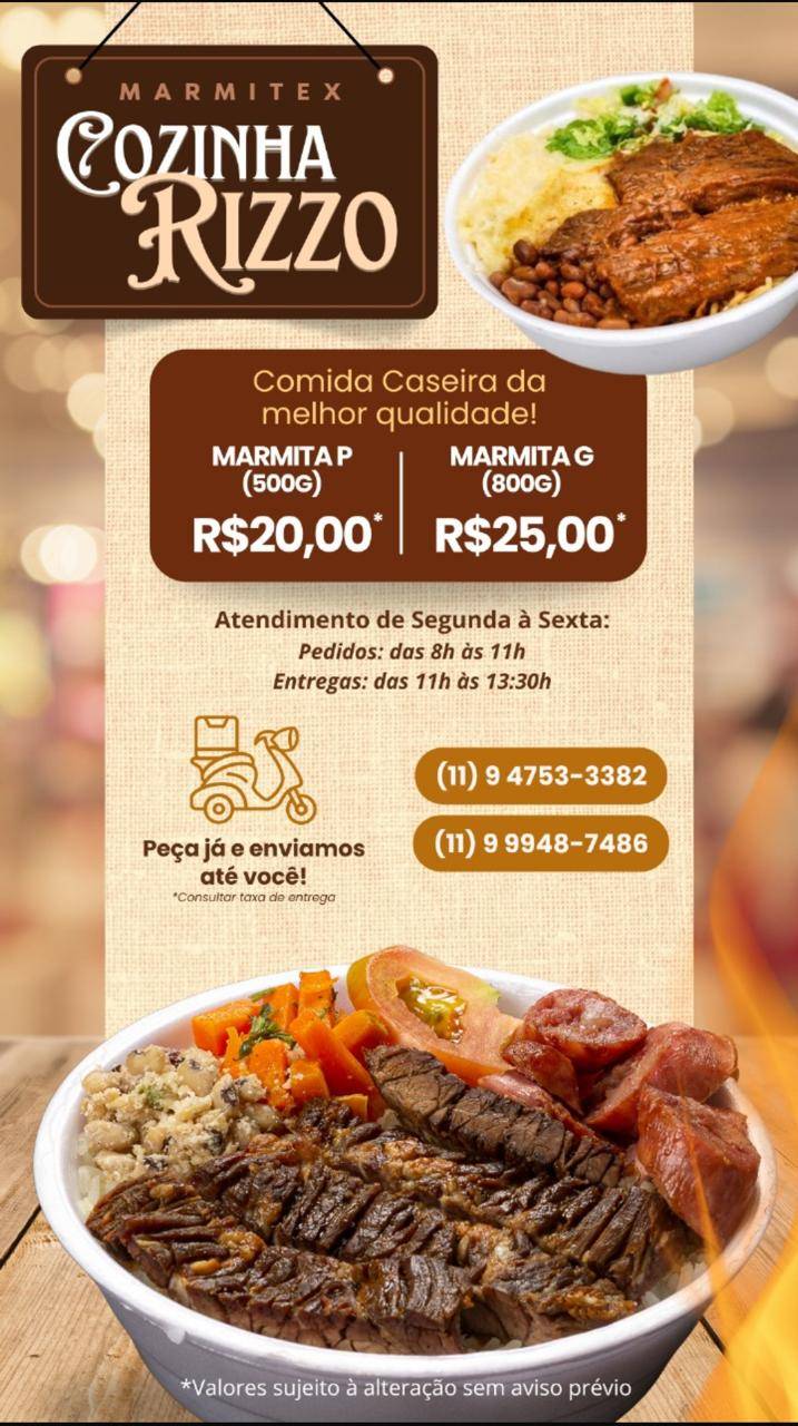 Cozinha Rizzo меню