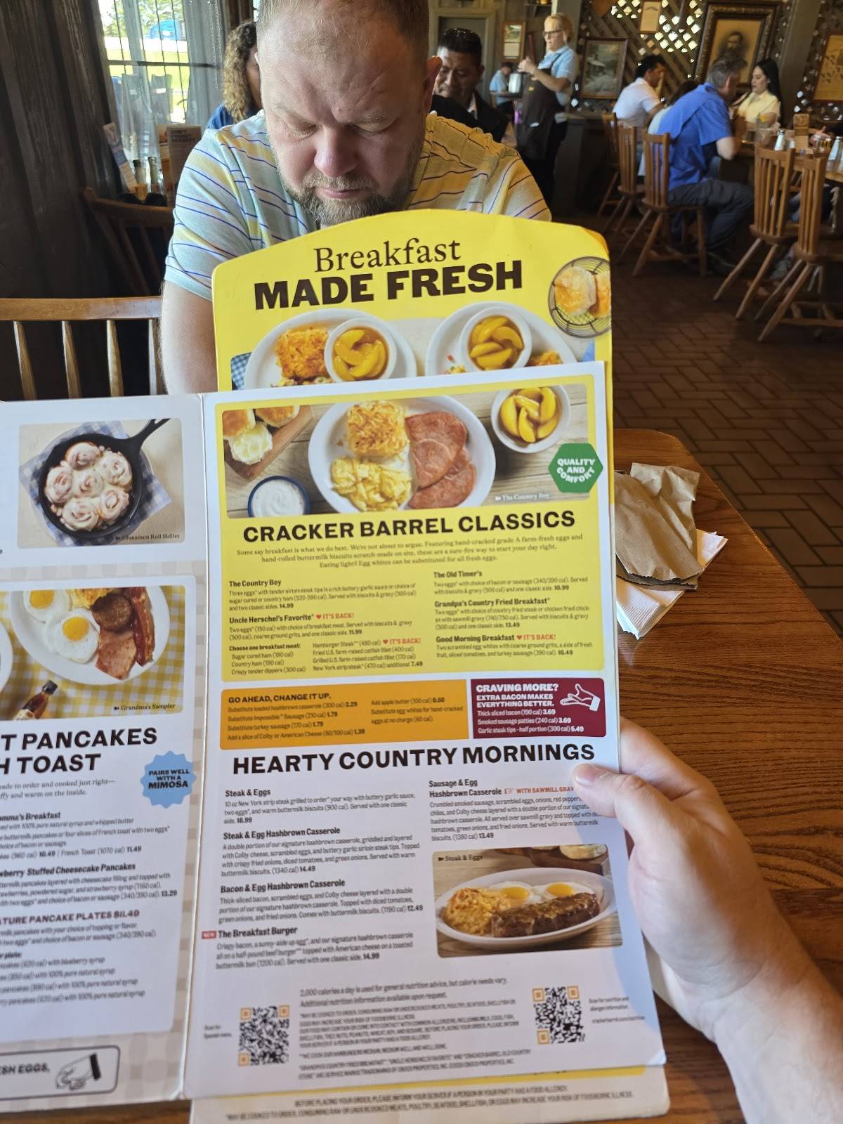Cracker Barrel Old Country Store меню
