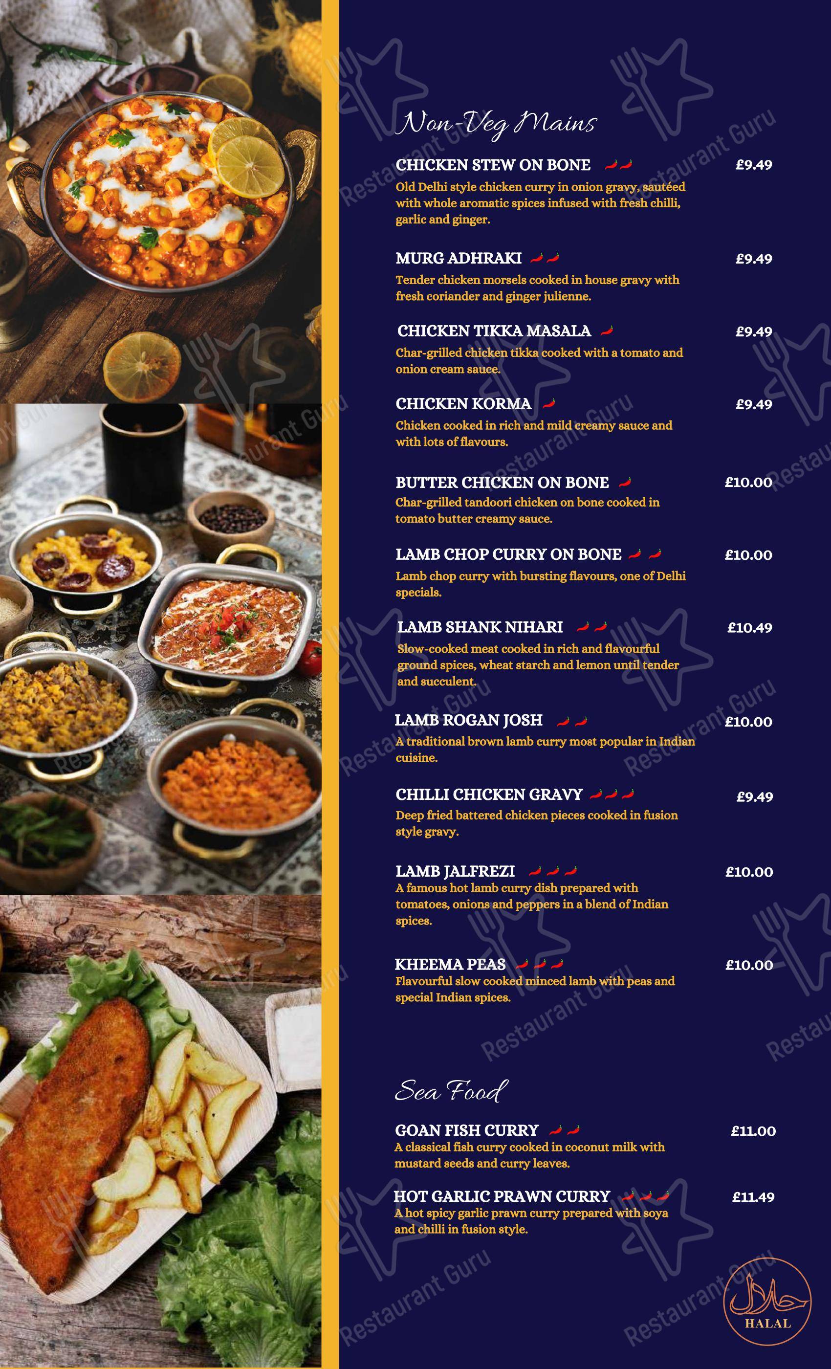 Меню напитков ресторана Curry Rasoi Reading Indian Restaurant