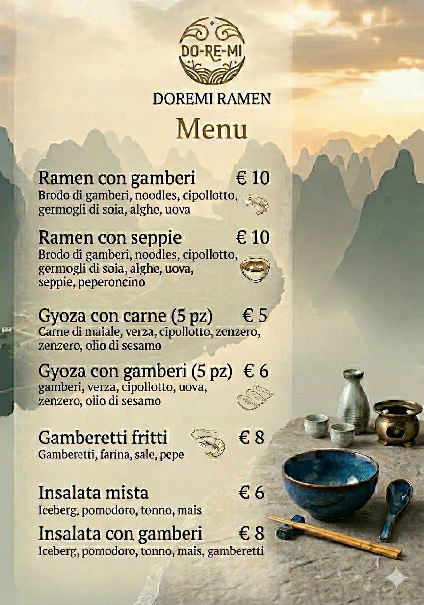 DOREMI RAMEN&SEAFOOD меню