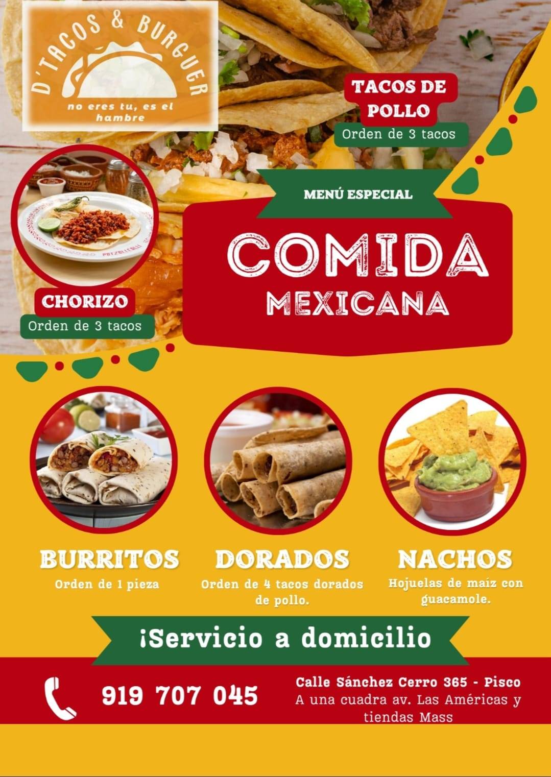 D'Tacos меню