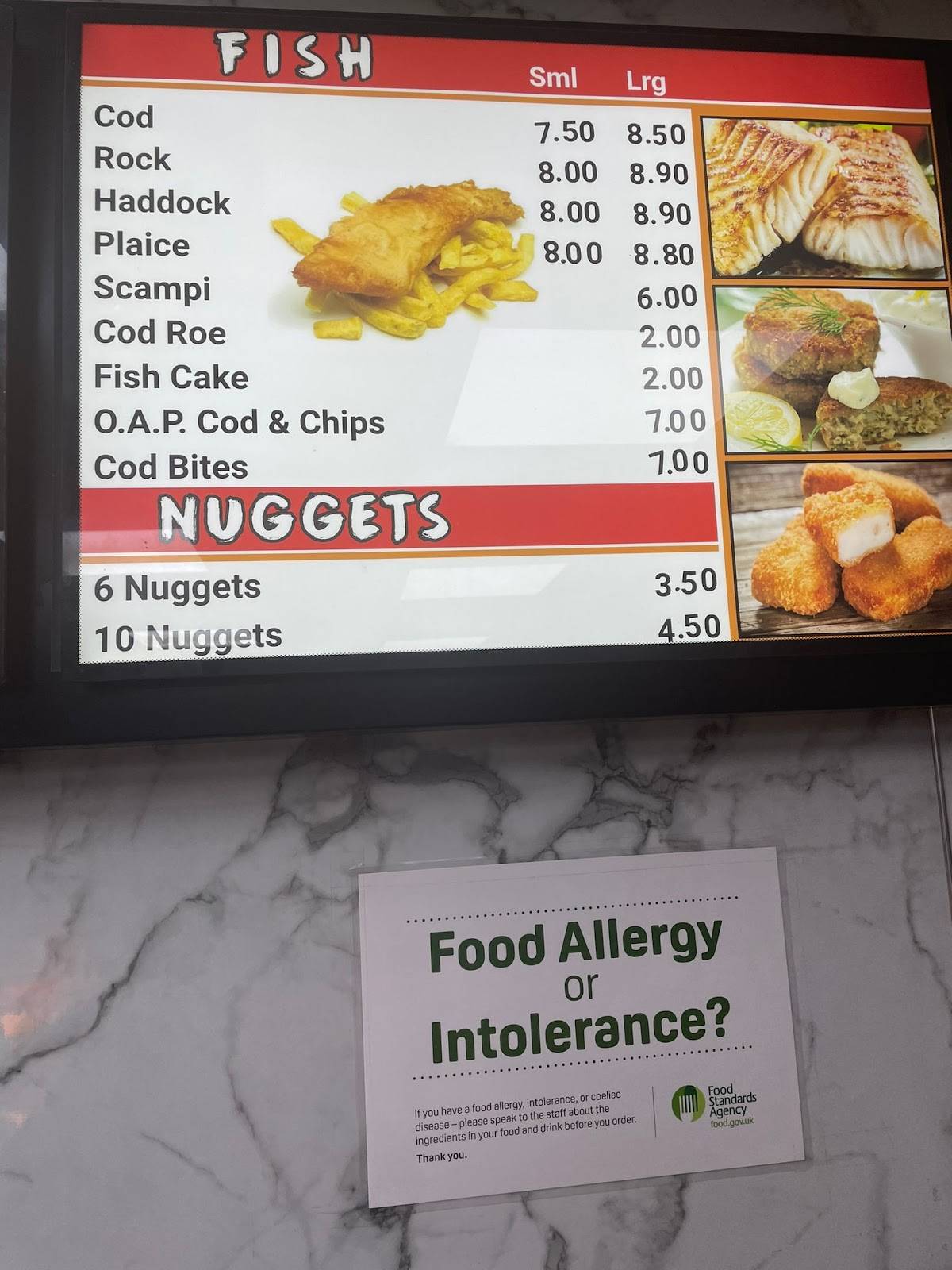 Darnley Fish Bar меню