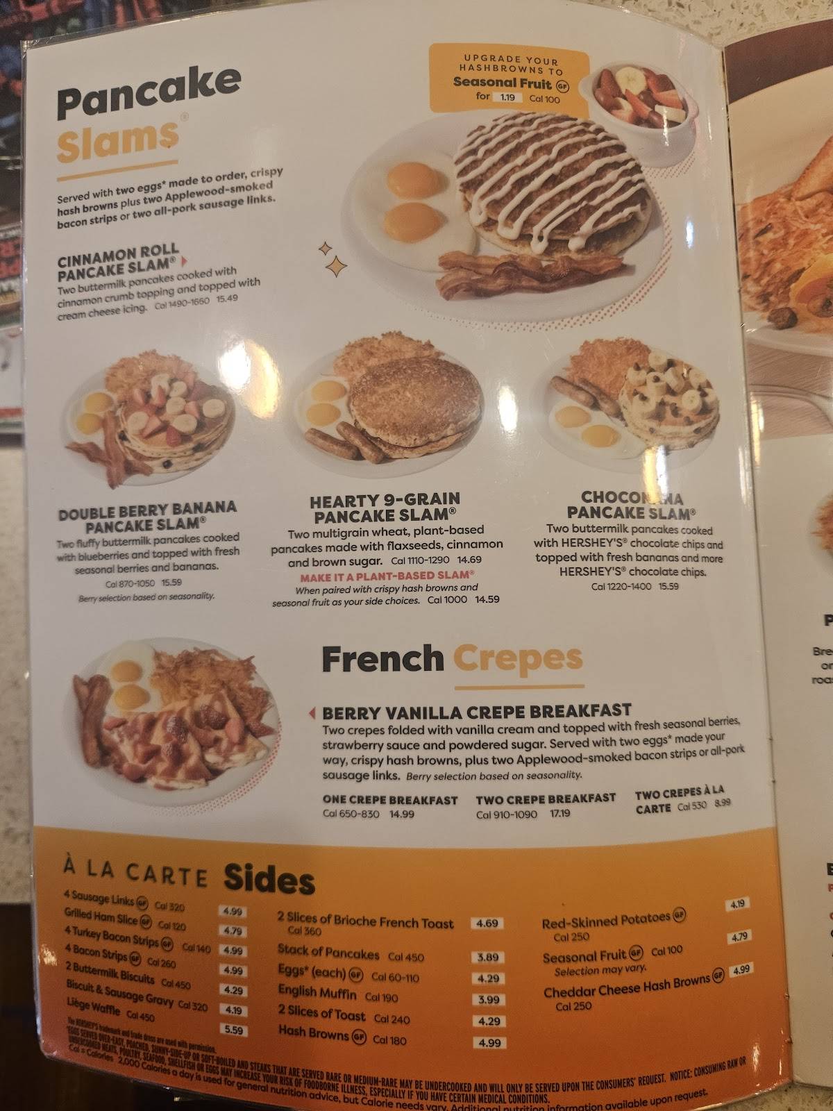 Denny's Restaurant меню