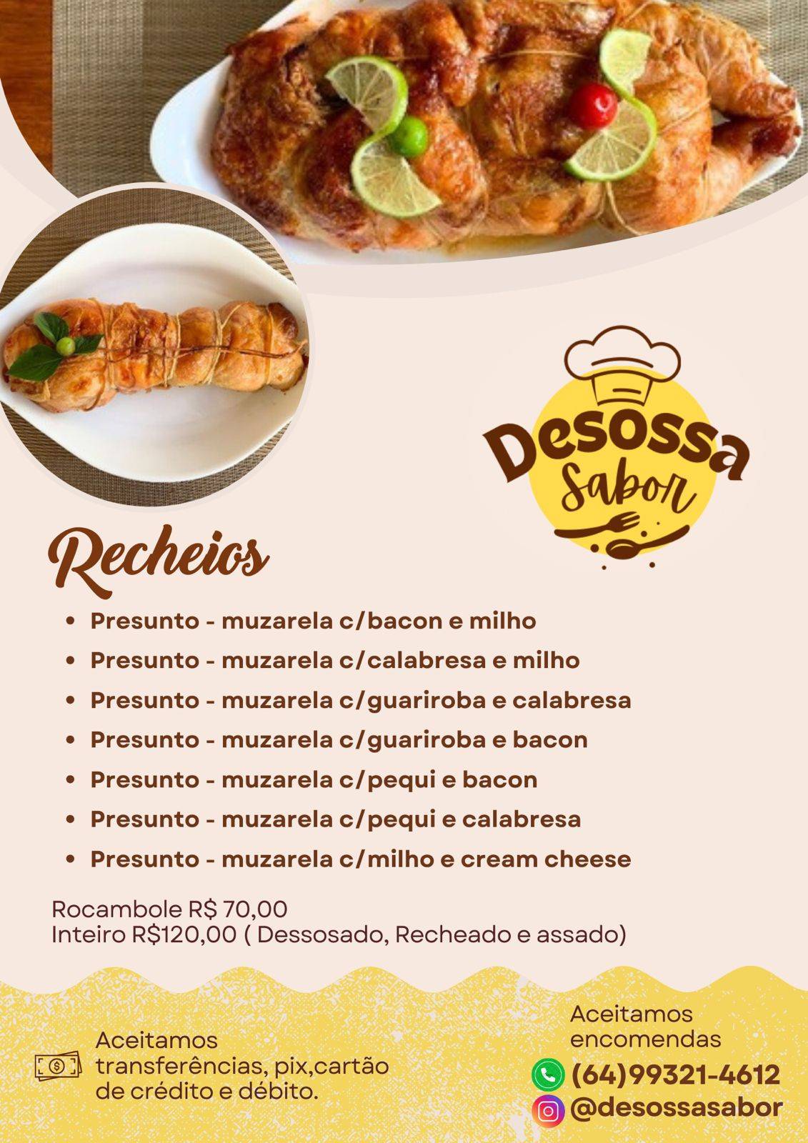 Desossa & Sabor меню