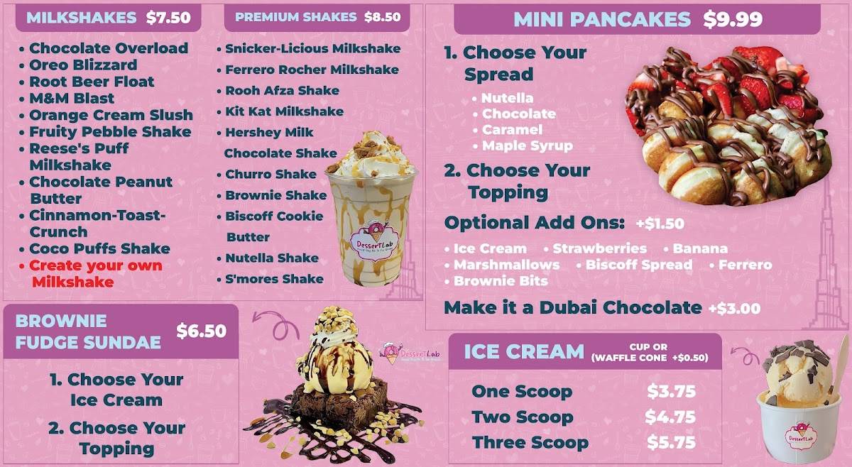 Dessert Lab меню