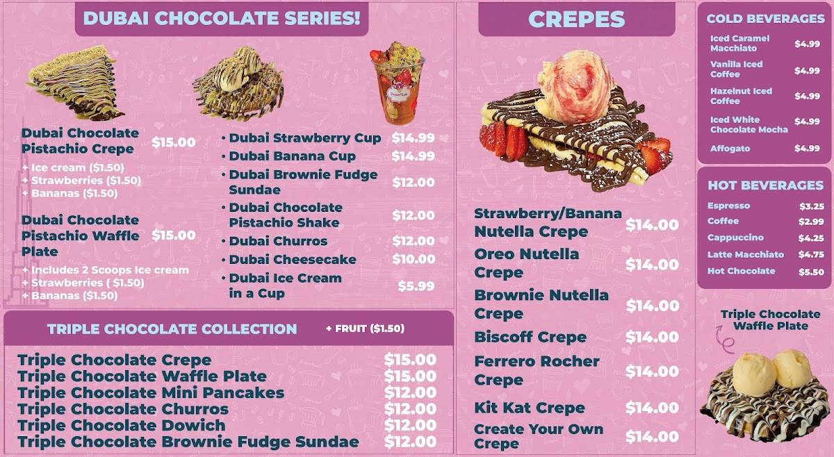 Dessert Lab меню
