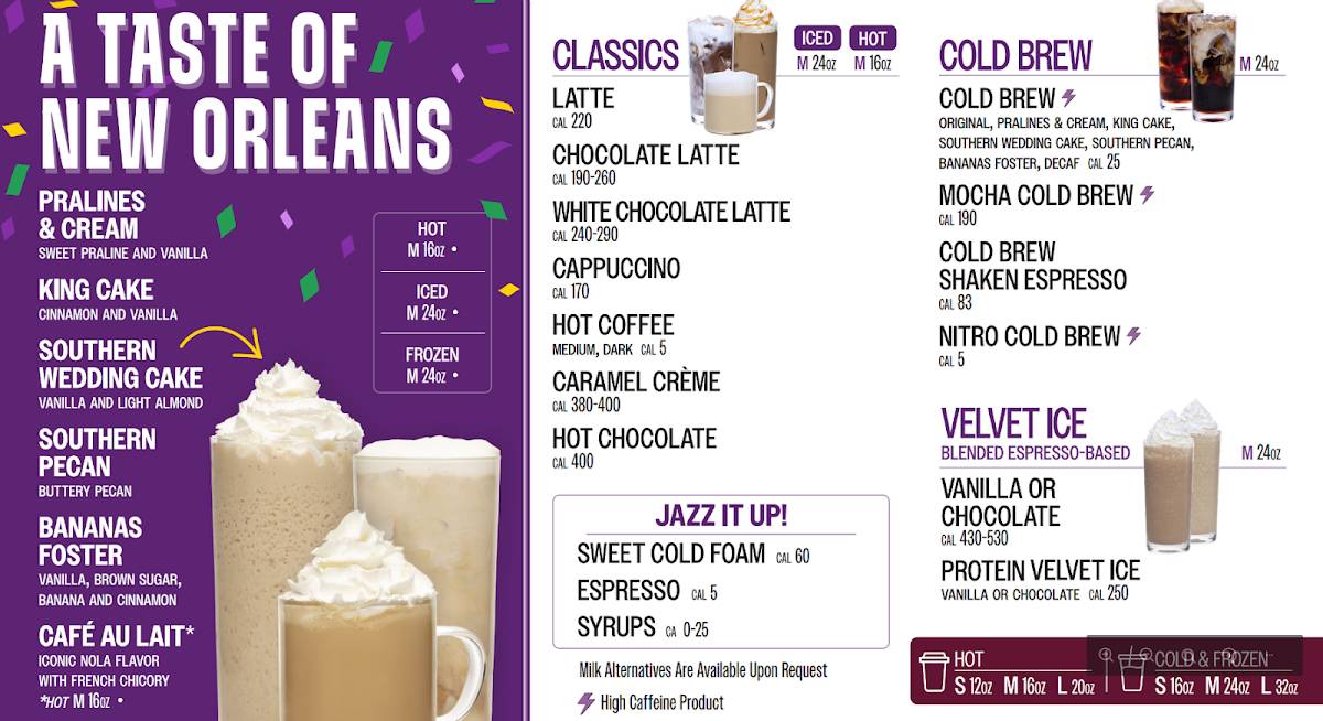 PJ's Coffee меню